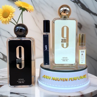 Mẫu thử 5-10-20ml nước hoa nam và nữ afnan edp 9am - 9pm 100ml