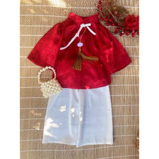 Bà ba cho bé gái tay lỡ, đồ lam đi chùa, bộ bà ba cho bé gái chơi Lễ Tết 6-24kg