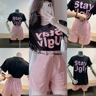 Sét Bộ Áo Thun In Chữ Kèm Quần Short Nhung Tăm Sét Bộ Mặc Nhà Bigsize Quỳnh Anh Từ 55kg Đến 100kg Sét Đi Chơi SP001001