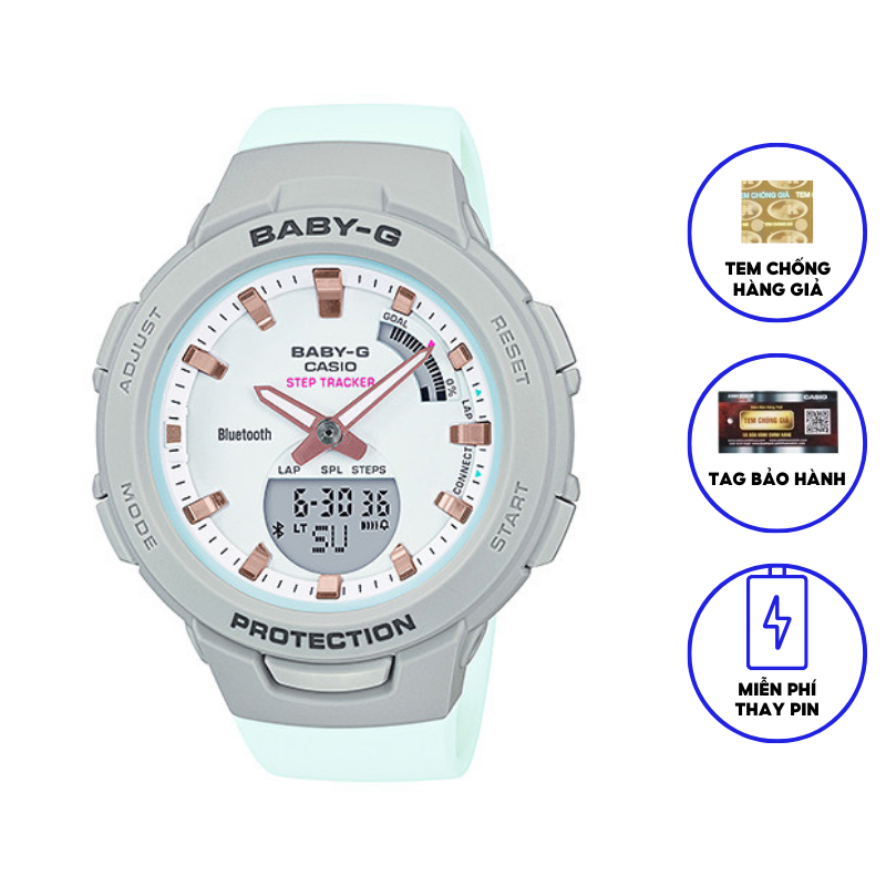 Đồng Hồ Nữ Casio Dây Nhựa BABYG BSA-B100MC-8ADR Chính Hãng