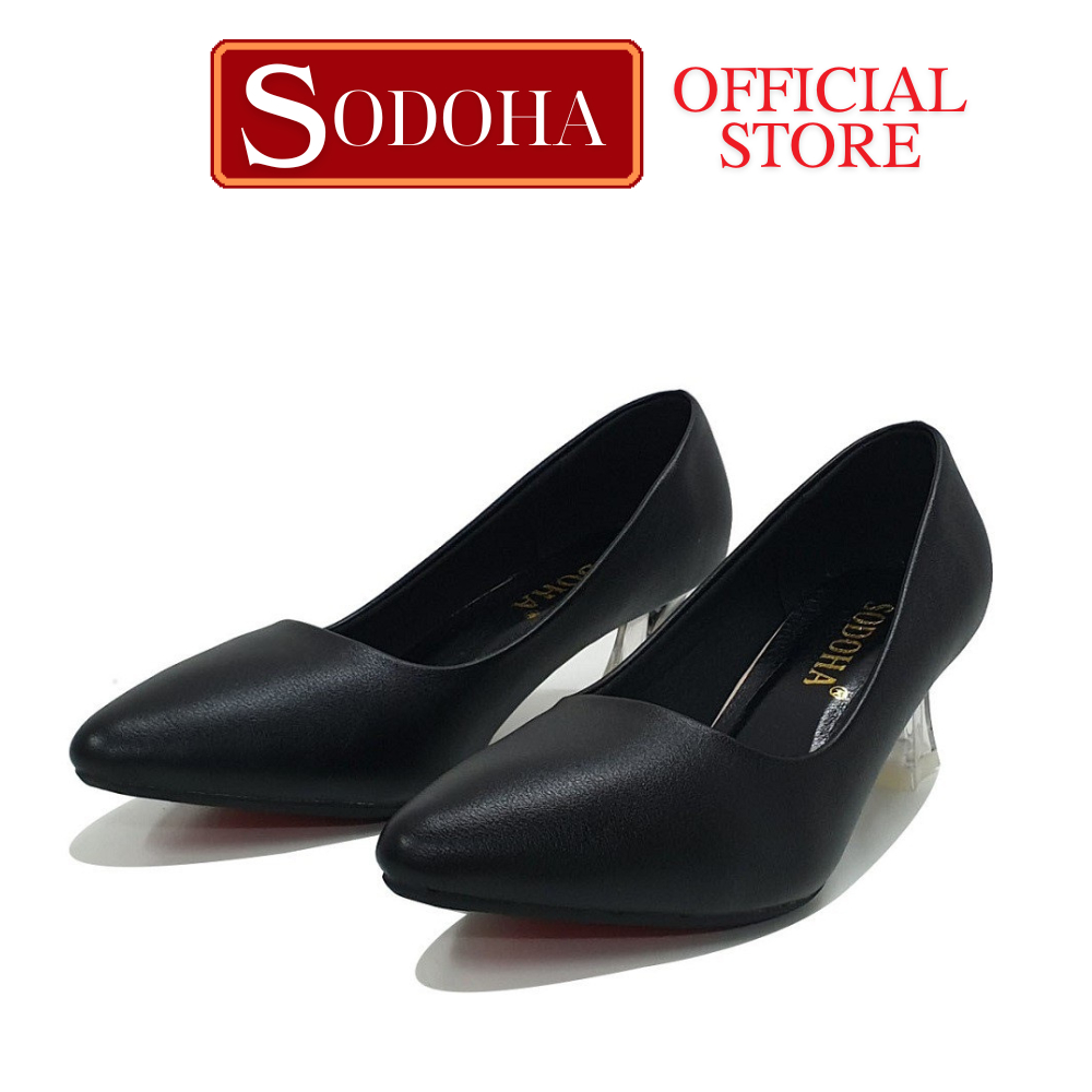 Giày cao gót nữ SODOHA đế cao 5cm thiết kế da mềm đế êm kiểu dáng trẻ trung hiện đại SDH615