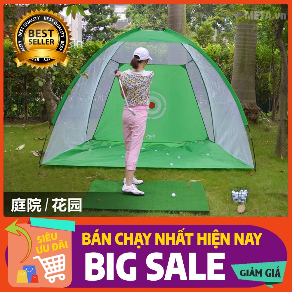 Lồng tập golf swing kèm thảm