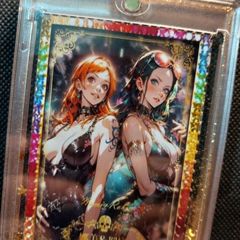 Thẻ 2 nữ Nami và Robin trang phục áo dài đen trong One Piece 2098 Nf3 1-5
