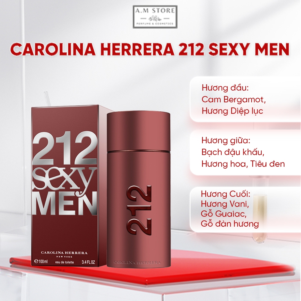 Nước Hoa Carolina Herrera 212 Sexy Men 100ml - Hương Thơm Nam tính, Tươi Mát