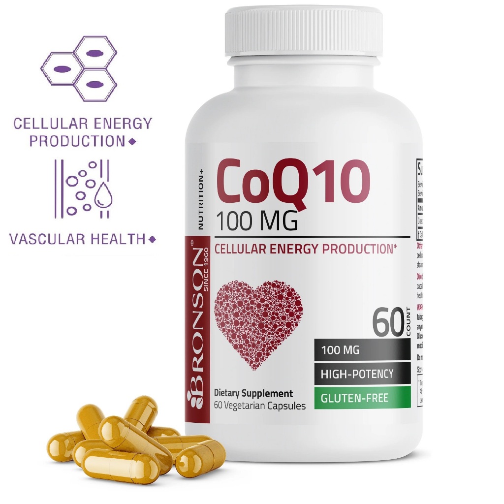 Vitamin BRONSON USA CoQ10 High Potency - 60 viên - Bổ tim mạch