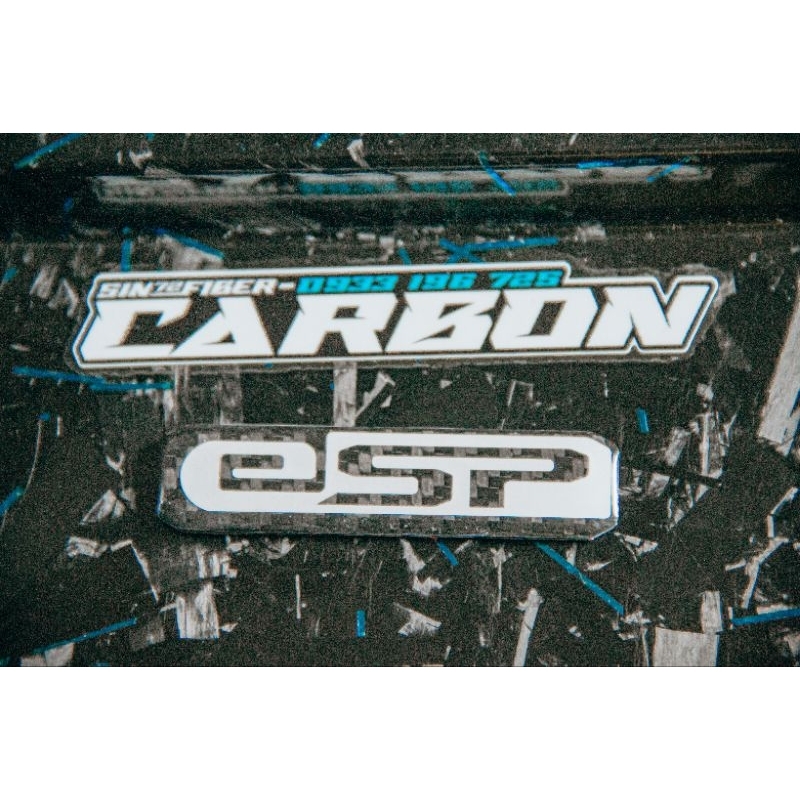 TEM Nổi ESP Trắng DÁN PÔ E Đúc Sợi CarbonFiber Cao Cấp