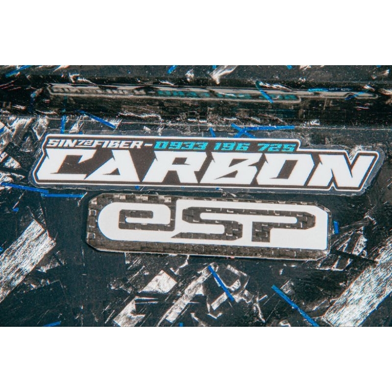 TEM Nổi ESP Trắng DÁN PÔ E Đúc Sợi CarbonFiber Cao Cấp