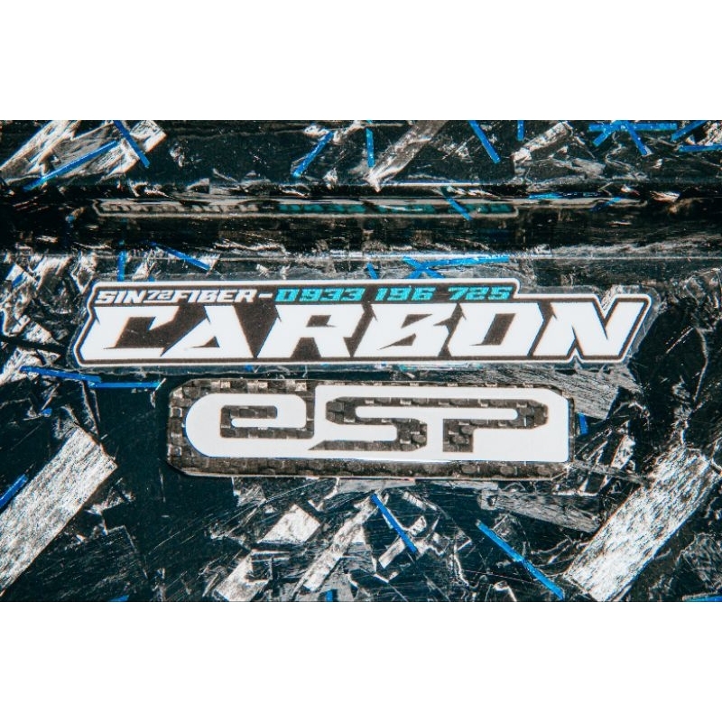 TEM Nổi ESP Trắng DÁN PÔ E Đúc Sợi CarbonFiber Cao Cấp
