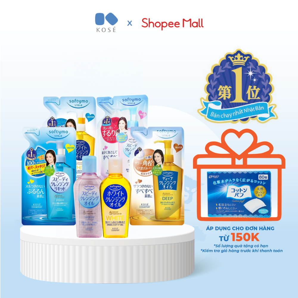 Nước Tẩy Trang Kose Nhật Bản, Dầu Tẩy Trang Softymo Cleansing Oil Nhiều Phân Loại