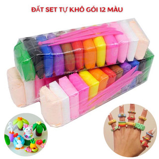 Bộ 12 màu đất sét Super Clay Siêu Nhẹ Nguyên Liệu Làm Slime
