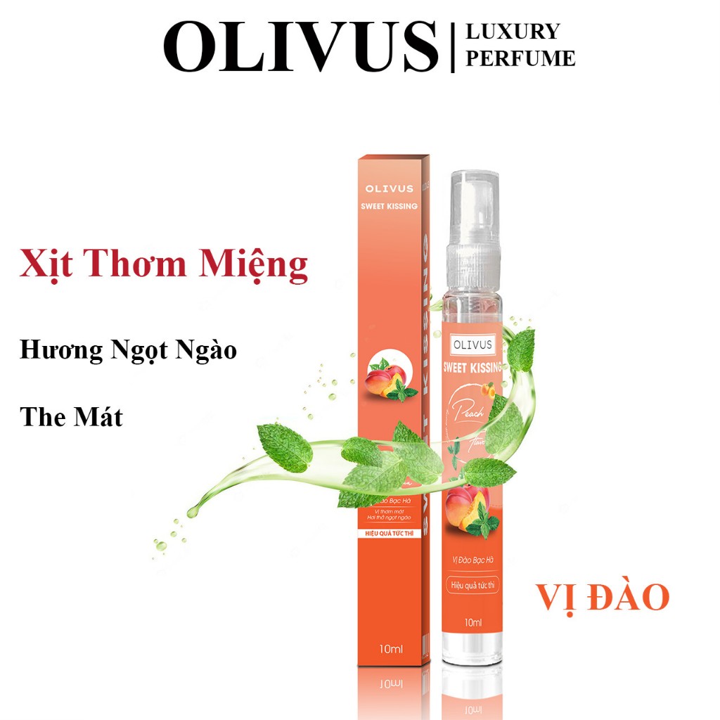 Xịt thơm miệng OLIVUS xịt hôn giúp hơi thở thơm mát chiết xuất thiên nhiên vị Hoa Quả