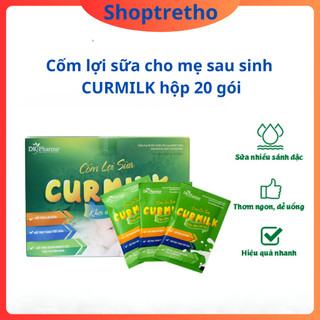 Cốm lợi sữa CURMILK cho mẹ sau sinh bổ sung nhiều sữa, sữa sánh đặc hộp 20 gói