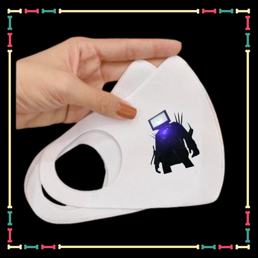 Khẩu trang vải bé trai bé gái in hình Skibidi Toilet ,Catnap, Cameraman Titan Speakerman Titan TV man trẻ em yêu thích