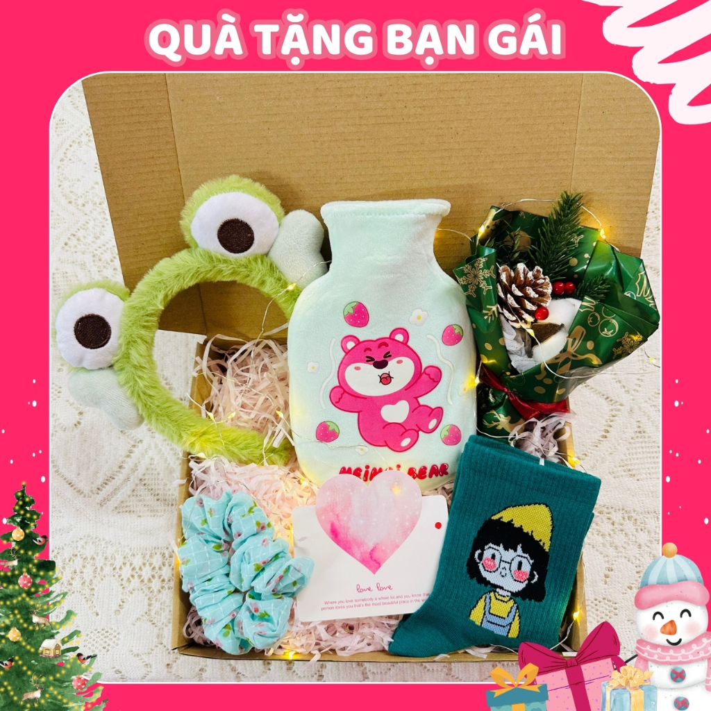 Túi chườm nóng bụng kinh PUHA, túi sưởi ấm bụng kinh - combo quà tặng bạn gái dịp giáng sinh, noel, sinh nhật người yêu
