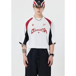 Áo thun unisex local brand damefa 100% cotton can phối cách điệu in họa tiết logo kim tuyến