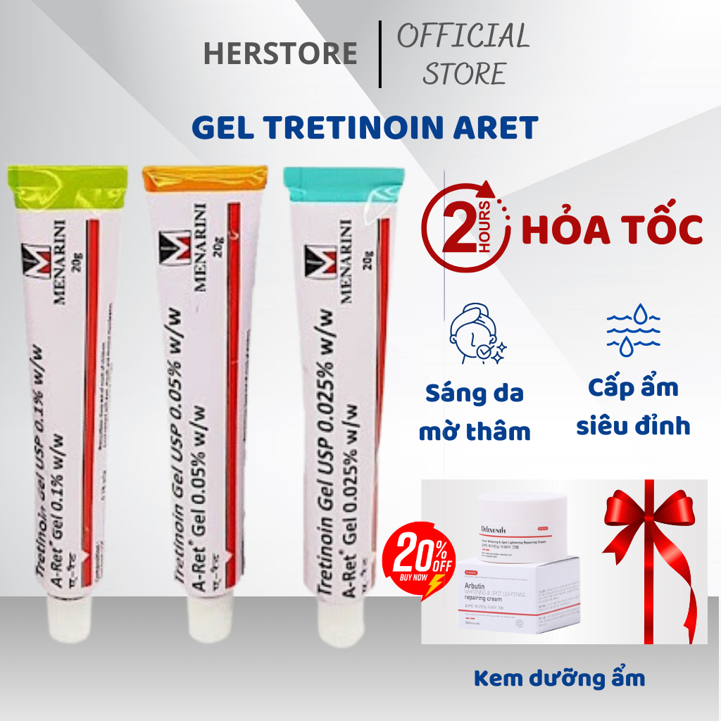 Kem Giảm Mụn Menarini Tretinoin, mờ thâm, trẻ hóa và căng bóng làn da dưỡng ẩm và ngăn ngừa lão hóa - Menarini