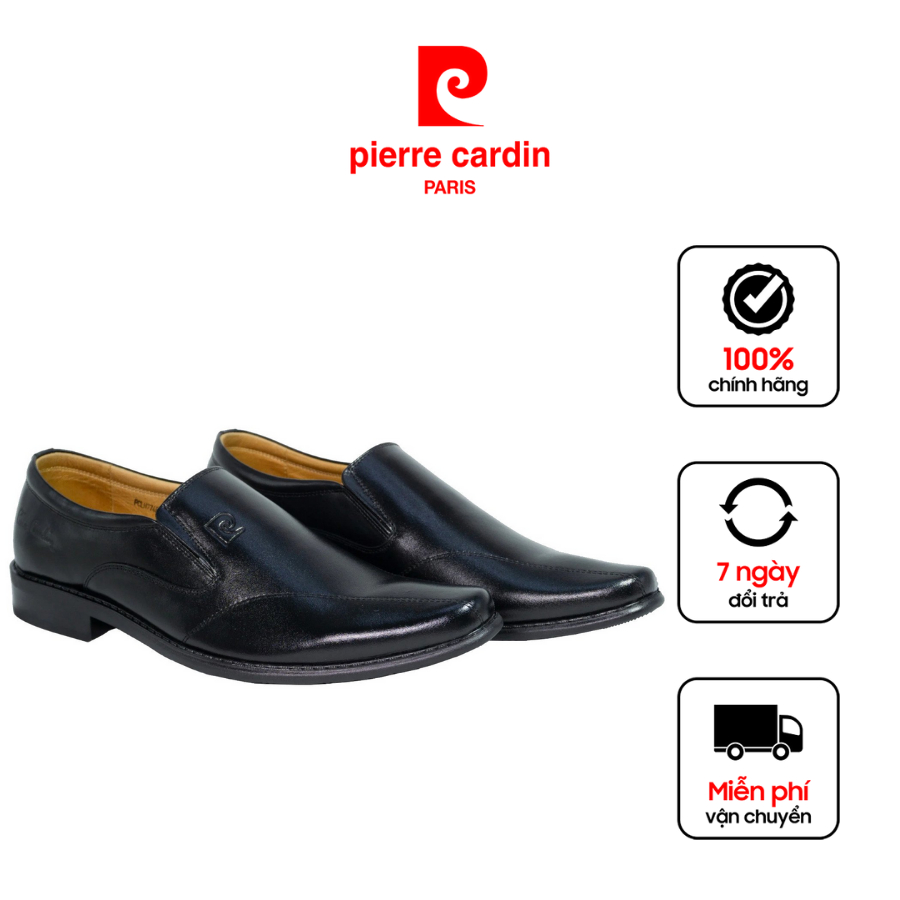 Giày tây lười nam Pierre Cardin chất liệu da bò thật, đế cao su chống trượt, kiểu dáng cổ điển - 774