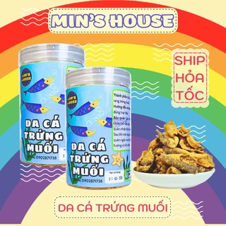 Da cá trứng muối - Da cá hồi chiên giòn thơm ngon 200g đồ ăn vặt MinHouse