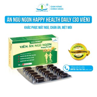 Viên Ăn Ngủ Ngon Happy Health Daily (30 viên) - Cải thiện giấc ngủ, xua tan biếng ăn và mất ngủ kéo dài - Tâm Dược