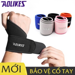 Băng bảo vệ cổ tay tránh chấn thương AOLIKES - Băng cổ tay hổ trợ chơi thể thao xỏ ngón