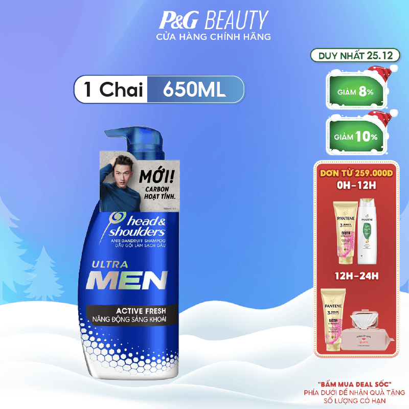 Dầu Gội Head & Shoulders ULTRAMEN Năng Động Sảng Khoái Chai 650ML