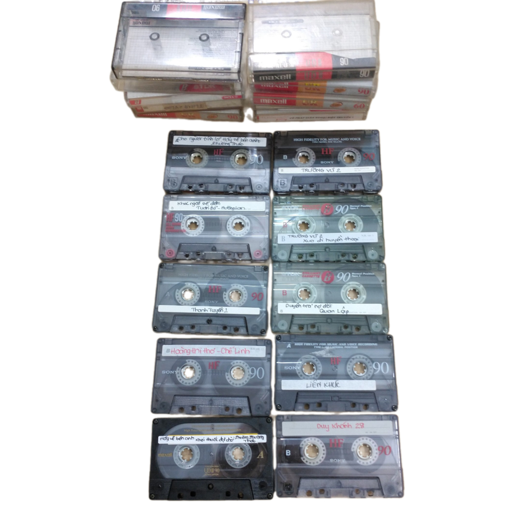 Sang băng radio cassette cũ có chủ đề theo yêu cầu ( đã sang hết nguyên băng )