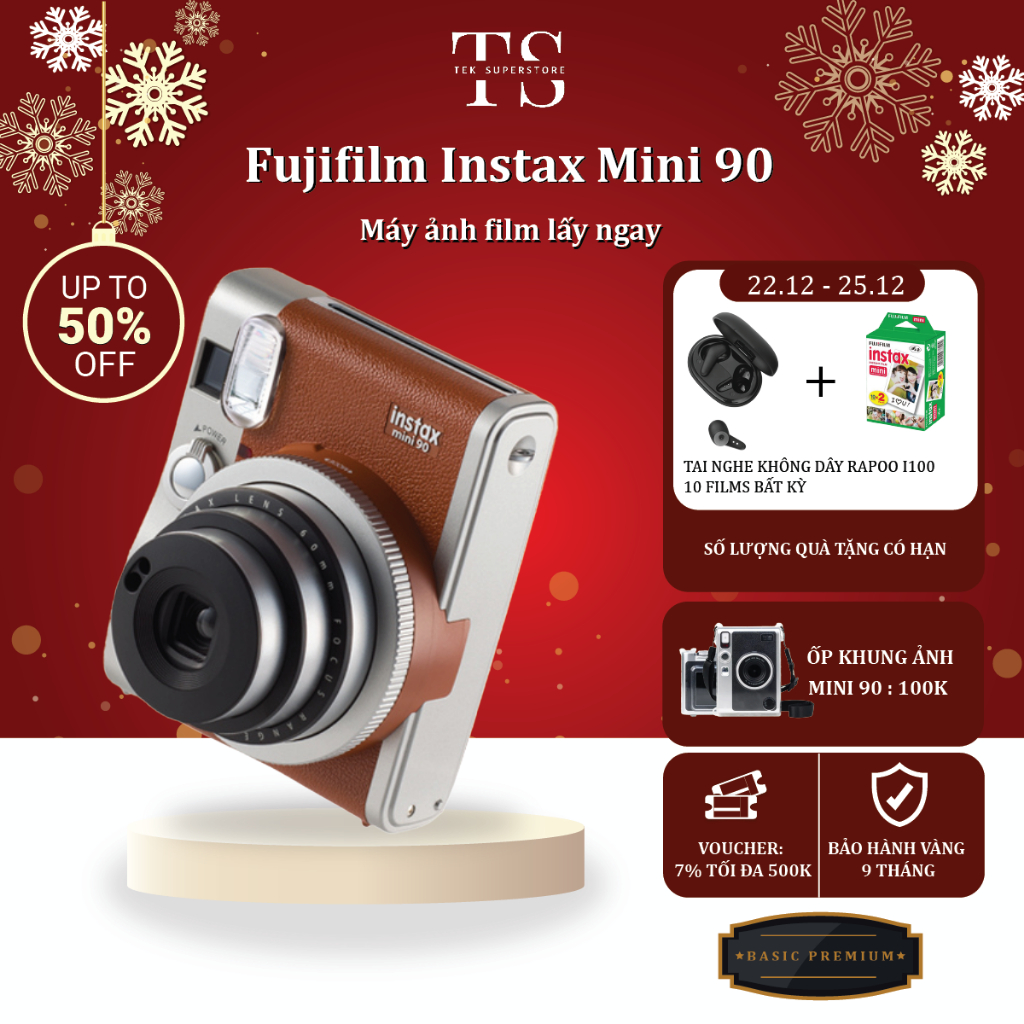 Fujifilm Instax Mini 90 - Máy ảnh chụp lấy ngay - BH 06 tháng