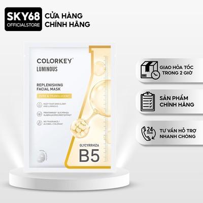 Mặt Nạ Dưỡng Ẩm Dịu Da Colorkey Luminous Replenishing Facial Mask 25ml - VÀNG