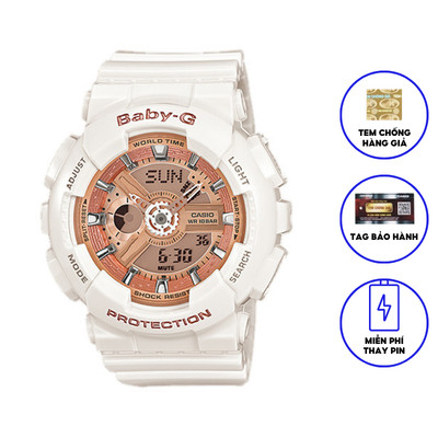 Đồng hồ casio nữ dây nhựa chính hãng BABYG BA-110X-7A1