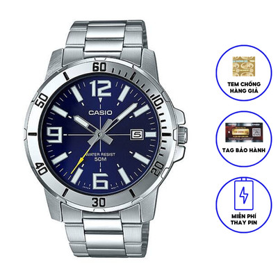 Đồng Hồ Casio Nam Dây Kim Loại MTP-VD01D-2BVUDF Chính Hãng
