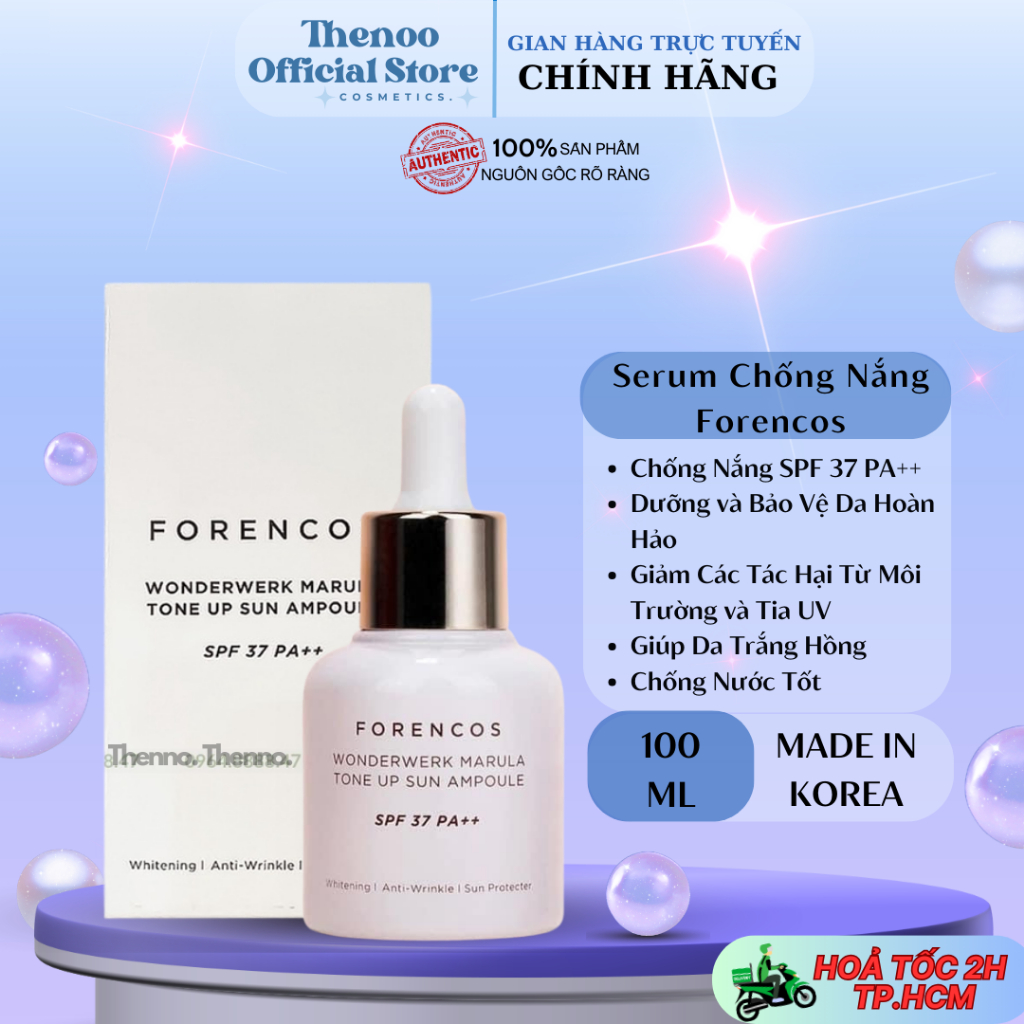 Serum Dưỡng Trắng Chống Nắng Da Forencos Wonderwerk Marula Tone Up Sun Ampoule SPF37 PA++