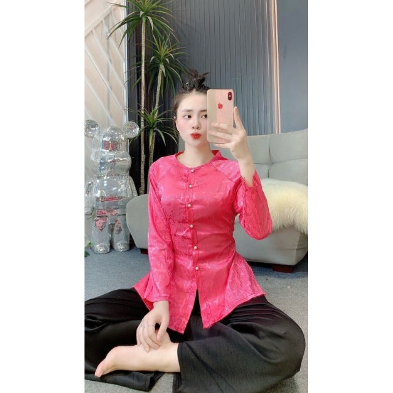 Bộ bà ba áo gấm quần lụa 40-60kg