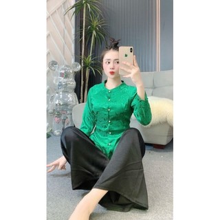 Bộ bà ba áo gấm quần lụa 40-60kg