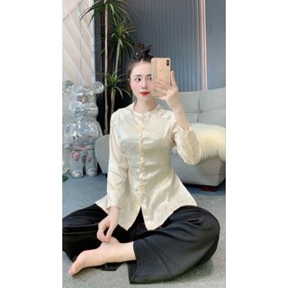 Bộ bà ba áo gấm quần lụa 40-60kg
