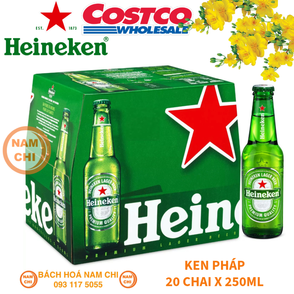 [THÙNG 20 CHAI] Bia HEINEKEN Nhập Khẩu Từ Pháp Thùng 20 Chai