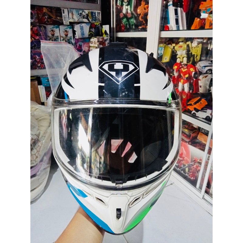 Nón Bảo Hiểm Fullface Yohe 978 Storm SRT Xanh Size L chính hãng