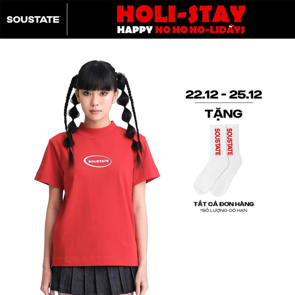 Áo Thun Cổ Cao Babytee SOUSTATE Signature (Đỏ)