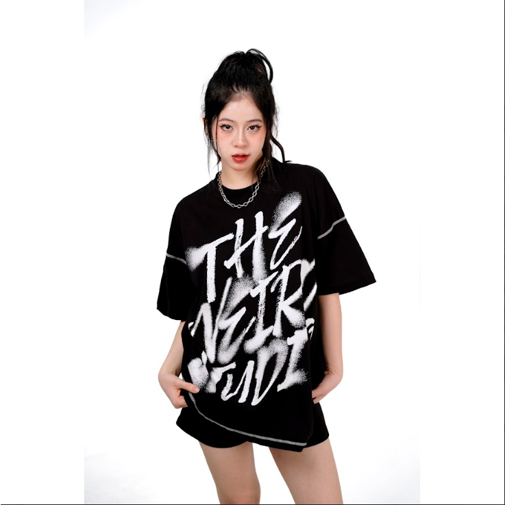 LOCAL BRAND Áo thun The Weird Phong Cách Unisex Form Rộng ATK821