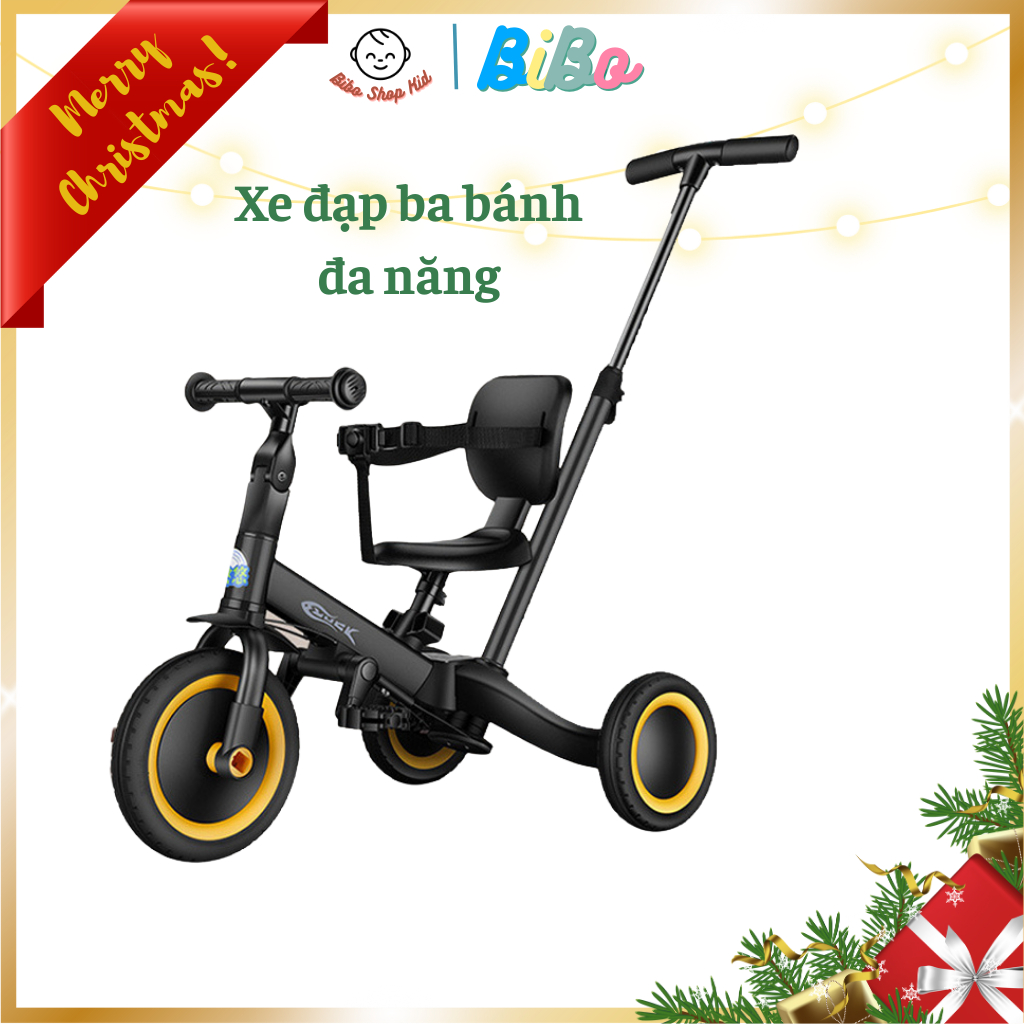 Xe đạp ba bánh đa năng kèm khung bảo vệ cho bé, xe đạp kiêm xe chòi chân đa năng cao cấp MK-011
