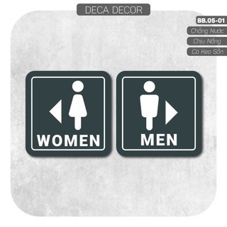 Decal Nhà Vệ Sinh - Toilet - WC chống nước dán trang trí tường, quán cà phê, quán ăn, khách sạn. BB05