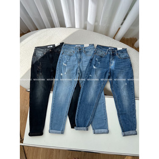 [ẢNH THẬT-CÓ SẴN]Quần jean nữ baggy  rách nhẹ chất jean dày dặn phom co giãn tốt thoải mái lưng cao vừa dáng 9 tấc