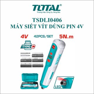 Máy siết vít dùng pin lithium-ion 4v total tsdli0406 hàng chính hãng