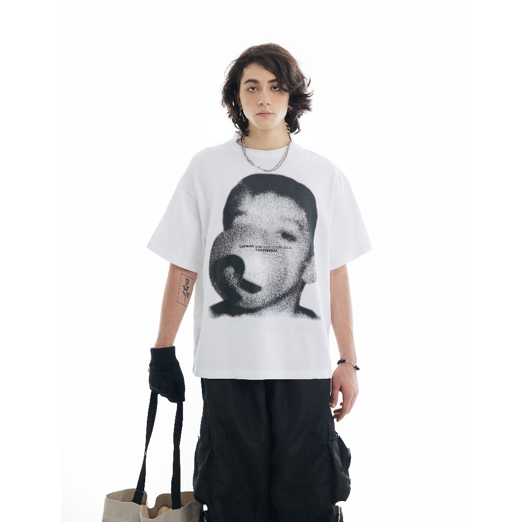 Áo Thun RVB Chewing Gum Boxy T-Shirt White