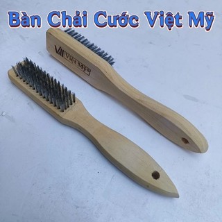 Bàn chải cước sắt cán gỗ loại tốt mềm mịn loại 5 hàng 7 hàng