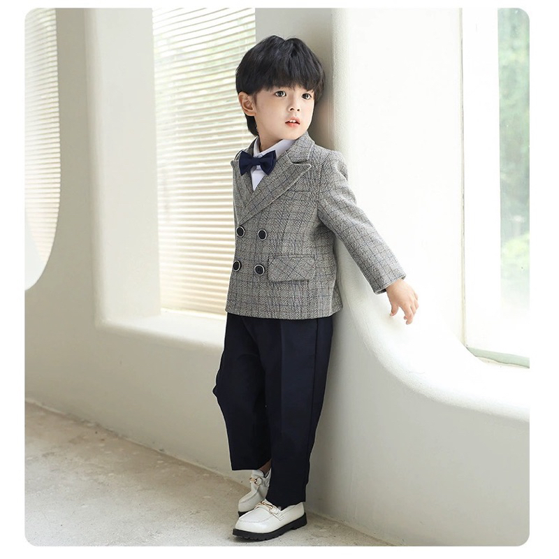 Set vest dạ cho bé trai size 90