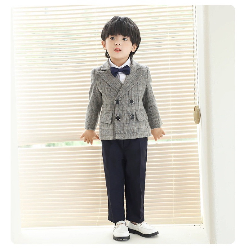Set vest dạ cho bé trai size 90