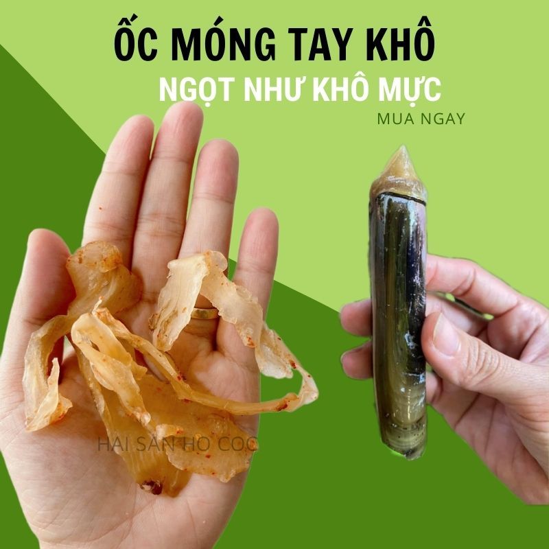 ốc móng tay khô hàng tươi mới ăn ngọt như khô mực 500g