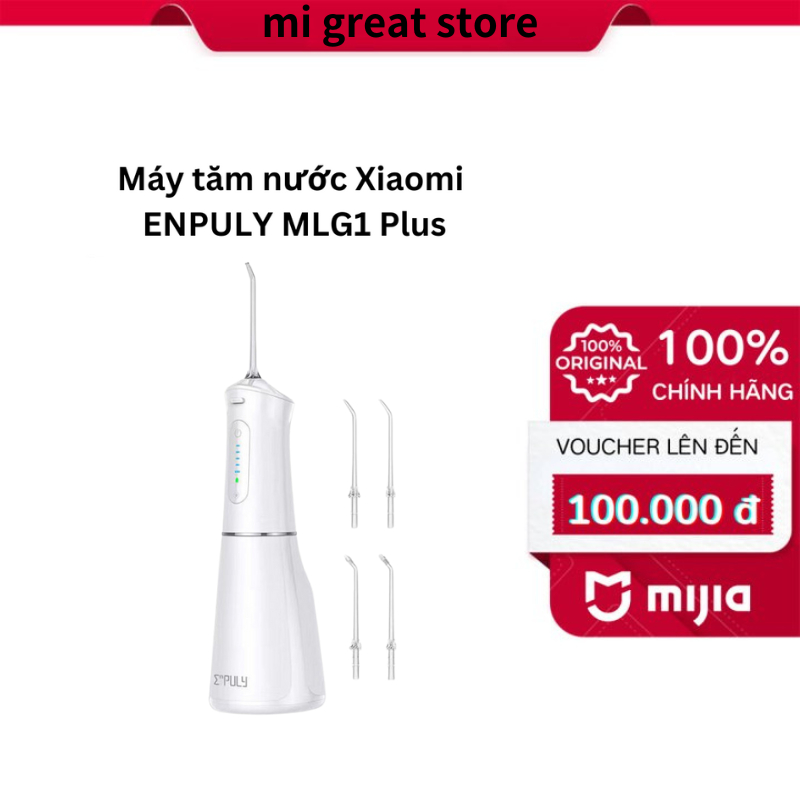 Máy tăm nước enpuly mlg1 Plus bình nước siêu lớn chỉ nha khoa 400ml dụng