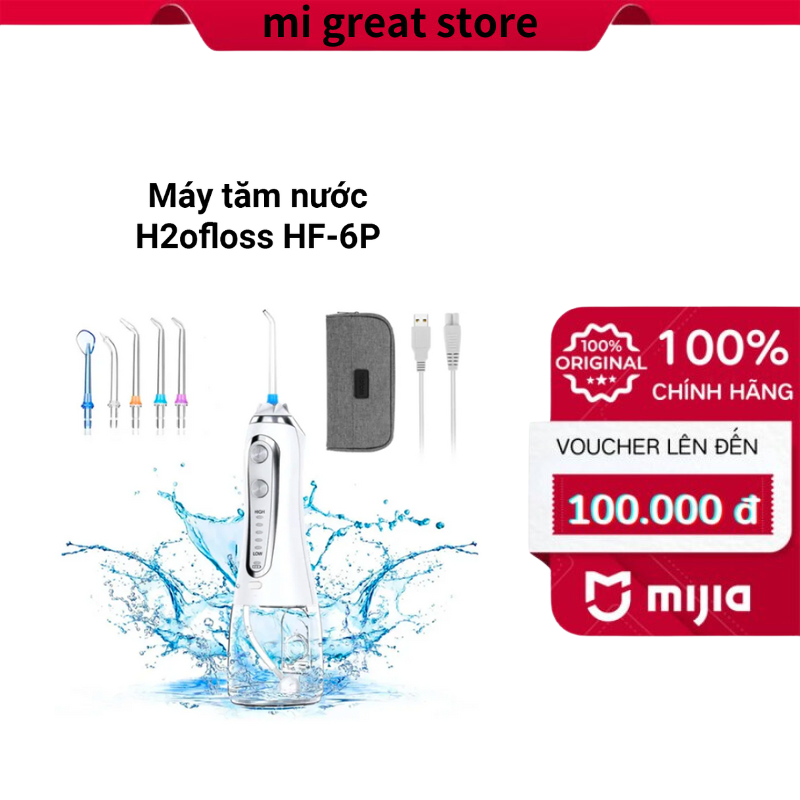 Máy tăm nước H2ofloss HF-6P Oral Irrigator Máy Tăm Răng Nước Cầm Tay với 5