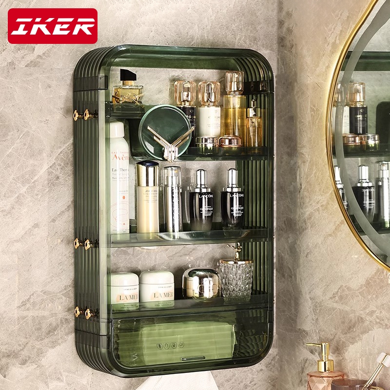 Kệ Tủ Đựng Mỹ Phẩm & Đồ Trang Điểm Treo Tường Trong Nhà Tắm Cao Cấp Kiểu Vintage，Gắn lên tường là có thể sử dụng